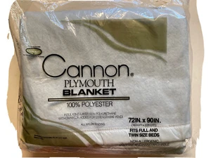 "NUEVA Manta Cañón Plymouth 72"" x 90"" Completa/Doble Siesta de Bloqueo Vintage POLIÉSTER AZUL - Imagen 1 de 8