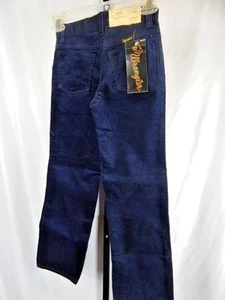 Nos Vintage 80s Wrangler Straight Leg Navy Corduroy Pants Trouser Slacks Boys 9 - Picture 1 of 12