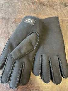 UGG Lammfell gefütterte Handschuhe Herren EINZELHANDEL $ 158 NEU mit Etikett schwarz - Bild 1 von 4