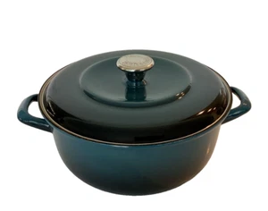 New in Box MERTEN & STORCK Germany Enameled Cast Iron Teal Dutch Oven 5.3 QT - Picture 1 of 10