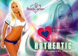 2004 Benchwarmer Series 2 MARY RILEY Authentic Bikini Swatch Card