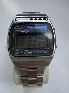 VINTAGE 1970 Quarzo Seiko SOLAR LCD A156-5000 Japan - Picture 1 of 9