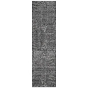 Addison Rugs Chantille ACN917 Charcoal 2'3" x 7'6" Indoor/Outdoor Hallway Runner - Picture 1 of 5
