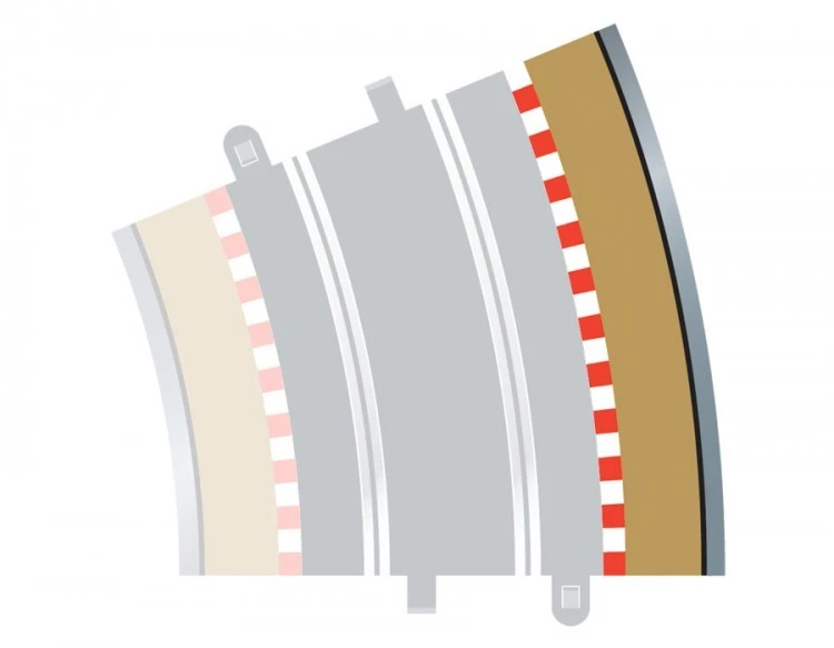 Bordes exteriores Scalextric Radius 4 22,5° Curve Track Bronceado - 4 piezas C8238 Foto 1 de 1