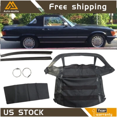 Para 72-89 Mercedes R107 280SL 560SL 380SL 450SL Convertible Tapa Blanda Reemplazo Foto 1 de 4