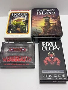 Board Game Lot of 4 Games Pixel Glory, Werebeasts, House of Danger, Forbidden... - Picture 1 of 6