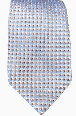 Ermenegildo Zegna Neck Tie Men’s Blue White Orange Dot - Image 1 of 4