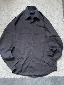 Camisa de vestir negra de abajo John Ashford 15 1/2 35 35 M - Imagen 1 de 5