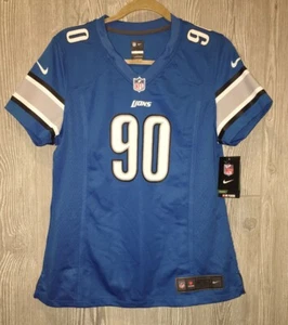 NIKE NFL Detroit Lions #90 Ndamukong Suh Blue Football Jersey NEW Womens M L - Picture 1 of 3