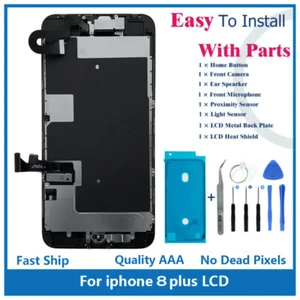 iPhone 8 Plus 5.5" Full Screen Replacement LCD Front Camera Speaker Home Button - Picture 1 of 15