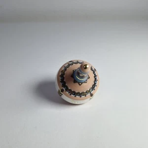 Hanukkah Porcelain Dreidel Gold Pink & Blue ISRAEL MALI HIKRI ( Spinning Top ) - Picture 1 of 9