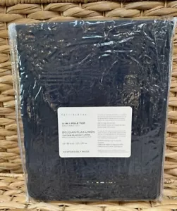 Cortina Pottery Barn Belga Lino BLACKOUT Cortina 50”x96” Azul Marino Medianoche NUEVA - Imagen 1 de 5