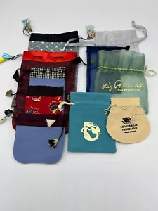 Lot of 10 Gift Bags - Pouches. Various Sizes. Cloth & Organza. New & Used. - Picture 1 of 3