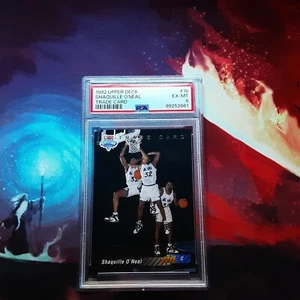 1992 UD TRADE CARD #1B SHAQUILLE O'NEAL ROOKIE EX-MT PSA 6 - Picture 1 of 2