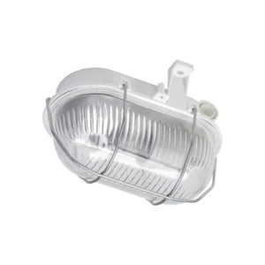 OVAL Kellerleuchte Kellerlampe Feuchtraumleuchte Grau IP44 E27 Keller Garage - Bild 1 von 6