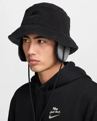 Nike Apex Winterized Bucket Hat Unisex M Sportswear Cap Casual Black FZ2205 010 - Image 1 of 4