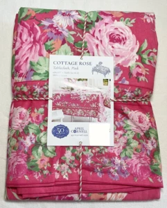 APRIL CORNELL TISCHDECKE 60 X 120 COTTAGE ROSE ROSA 100 % BAUMWOLLE SITZE 12-14 NEU IN VERPACKUNG - Bild 1 von 2