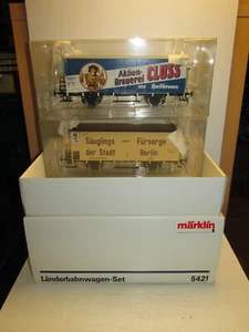 Märklin 5421 Piste 1 Länderbahnwagen-set Avec 2 Wagons Emballage D'Origine - Photo 1/11