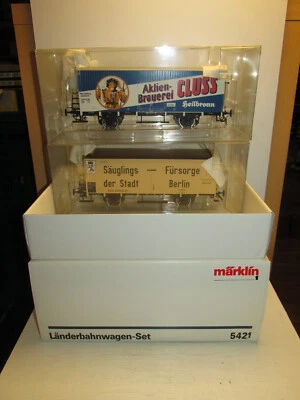 Märklin 5421 Piste 1 Länderbahnwagen-set Avec 2 Wagons Emballage D'Origine - Photo 1/4