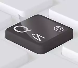 Russische Tastaturaufkleber für PC - 11x13mm, matt transparent, Farbe WEIß - Bild 1 von 7