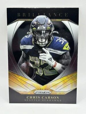 2020 Panini Prizm Chris Carson #15 Brilliance Seahawks NM - Image 1 of 2