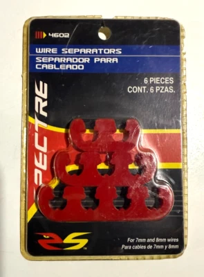 Old Stock RED SPARK PLUG WIRE SEPARATOR 7 &8mm HIGH TEMP 400 DEGREE Spectre 4602 - Image 1 of 4