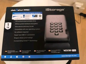 Disque dur sécurisé iStorage diskashur Pro2 - 1 To - USB 3.1. - NEUF - Photo 1/4