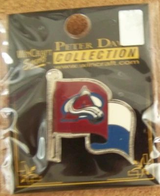 Colorado Avalanche flag lapel pin NHL - Image 1 of 4