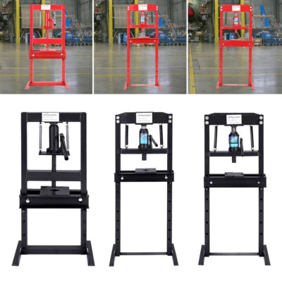 20 Ton Workshop Black Floor Hydraulic Bench Press Benchtop H-Frame Press Steel K - Image 1 of 4