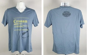 Cruzan Rum St Croix T-Shirt Herren Large Blau Baumwolle - Bild 1 von 3