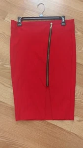 Stoosh roter Juniorrock, Skinny Fit, Reißverschluss auf der Vorderseite Gr. L Made in USA - Bild 1 von 7