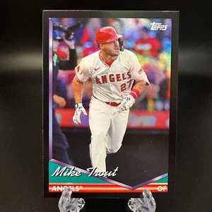 2024 Topps Archives Mike Trout Black Foilboard #217 Los Angeles Angels - Picture 1 of 2