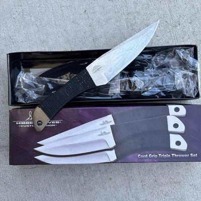 Gil Hibben Professional Large Throwing Knife Triple Set With Belt Sheath - Image 1 of 4