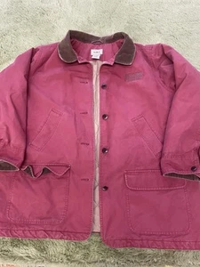 De colección L.L. Abrigo Bean Faded Chore Pana Granero Chaqueta 2X Acolchado Forrado Rojo Como Nuevo - Imagen 1 de 9