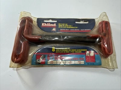 EKLIND TOOL 6” HEX T-KEY CUSHION GRIP SET 53168 3/32” - 1/4” LONG ARM 8 PIECES - Image 1 of 3