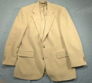Vintage Brooks Brothers Blazer Mens 41R Beige Camel Hair Sport Coat Jacket - Picture 1 of 10