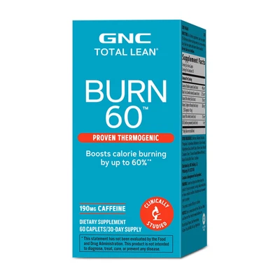 GNC Total Lean Burn 60 Mejorar Metabolismo Calorías Dieta Saludable Cuerpo 60 un. NUEVO Foto 1 de 2