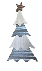 Addobbo per albero di Natale in metallo e legno con decorazione stella - Foto 1 di 5