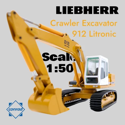 Conrad 1:50 - Modellino di Escavatore Liebherr Crawler Excavator Mod. R912 - Immagine 1 di 4
