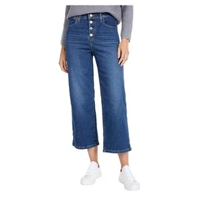 LEVI'S "Mile High" Cropped Wide Leg Jeans Size 00 W24 L27 NEW WITH TAGS - Picture 1 of 7