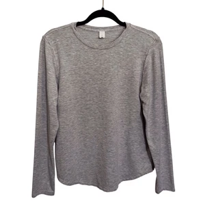 Lululemon Size 8 Gray Athletic Athleisure Long Sleeve Crew Neck Pullover Top - Picture 1 of 6