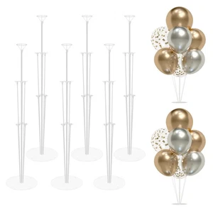 6 Set Balloon Arch Kit with Base, Balloon Sticks, Arch Stand for Birthday, Ne... - Picture 1 of 7