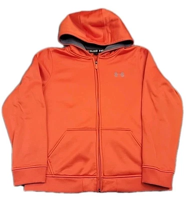 Under Armour Sudadera con Capucha Chaqueta Juvenil XLarge Naranja Cremallera Completa Bolsillos Logo Foto 1 de 4