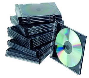 Q-Connect Slim Jewel Case for CD - Black, Pack of 25 1 Black - Photo 1/1