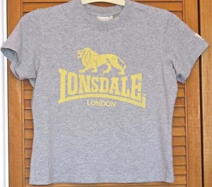 T-shirt 'Lonsdale', grigia con logo giallo, bambino taglia M - Foto 1 di 1