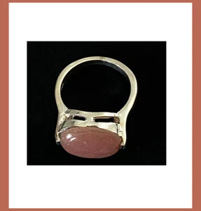 Anillo de plata esterlina de rodonita natural hecho a mano creado artesanalmente de la India! - Imagen 1 de 5
