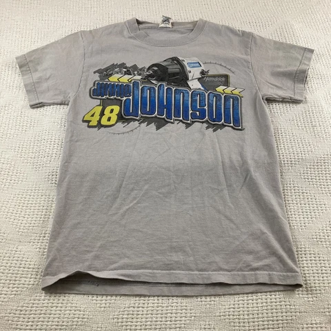 Jimmie Johnson Sz S Adult Gray Nascar Tshirt Cover
