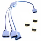 LED Streifen RGB 3 zu 1  Y Kabel Verbindung Adapter Verlängerungskabel Verteiler