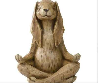 Latex Only Mould To Make Zen Yoga Rabbit Ornament for Plaster or Concrete Mold - Image 1 of 3