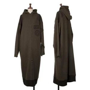 Y's Patch Design Rib Knit Hooded Coat Size 1(K-145662) - Picture 1 of 12
